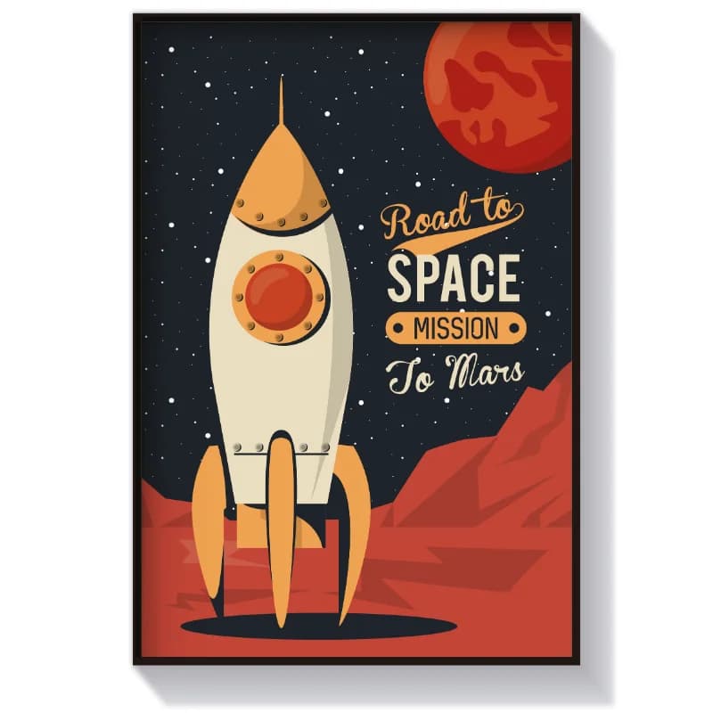 پوستر و تابلو فانتزی فضایی Road to space