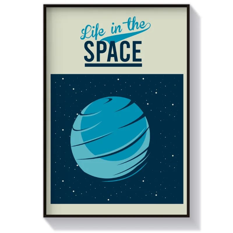 تابلو و پوستر فضا Life in the space