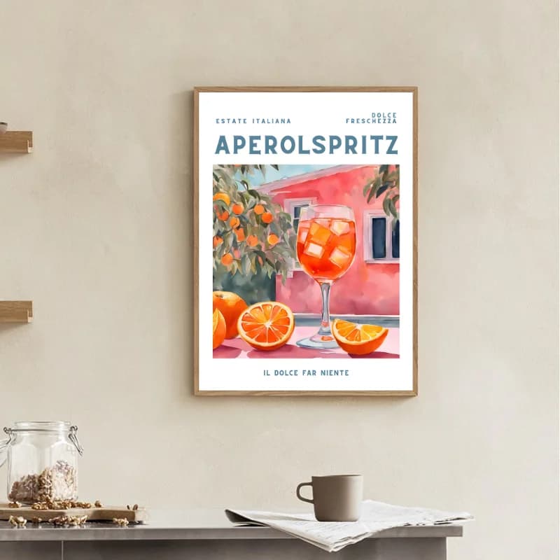 تابلو دکوری کافه مدل Aperol Spritz — تصویر ۲