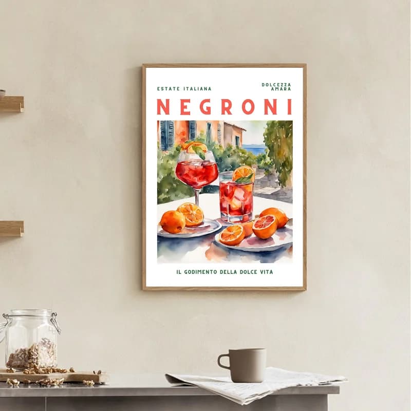 تابلو دکوری کافه طرح Negroni — تصویر ۲