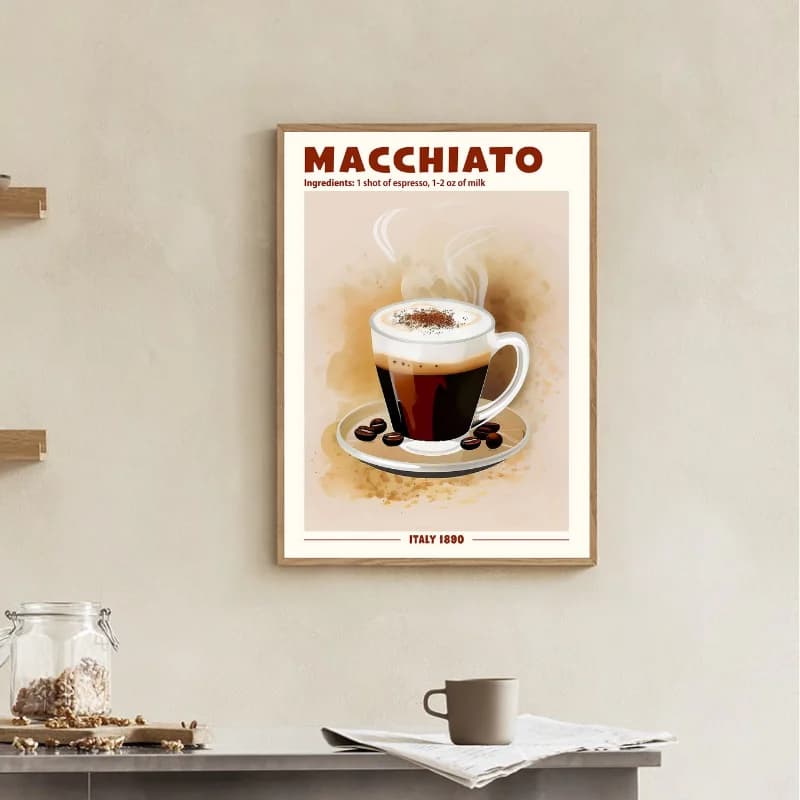 تابلو دکوری کافه طرح Macchiato — تصویر ۲