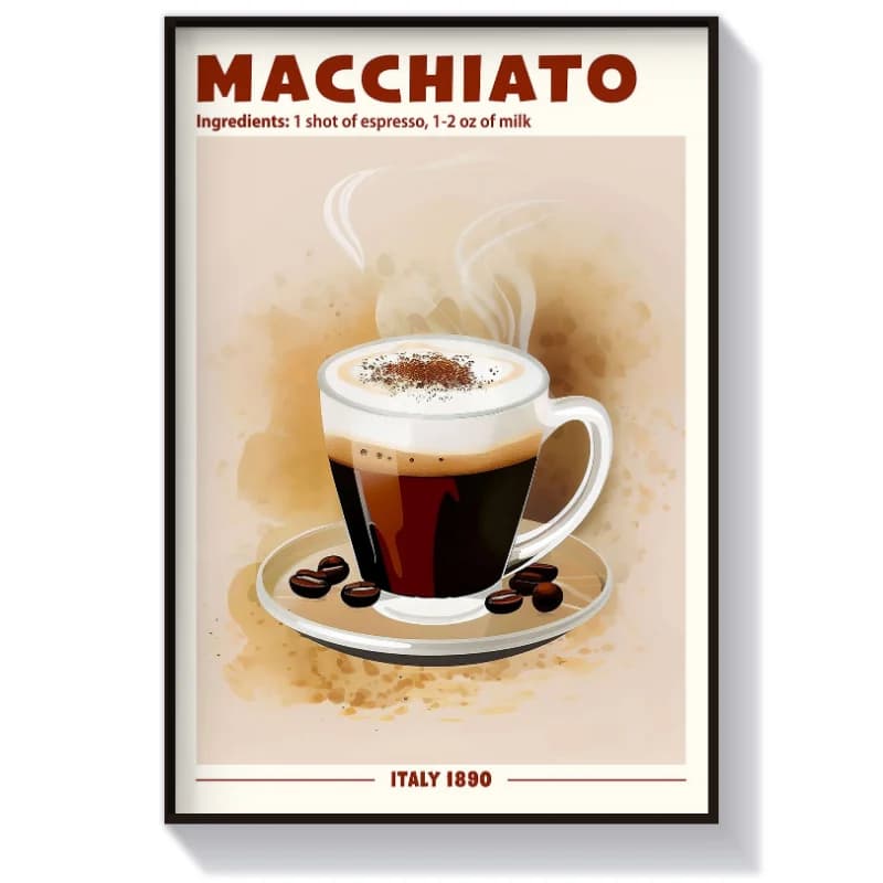 تابلو دکوری کافه طرح Macchiato