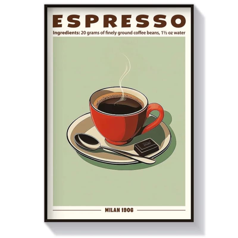 تابلو دکوری کافه طرح Espresso