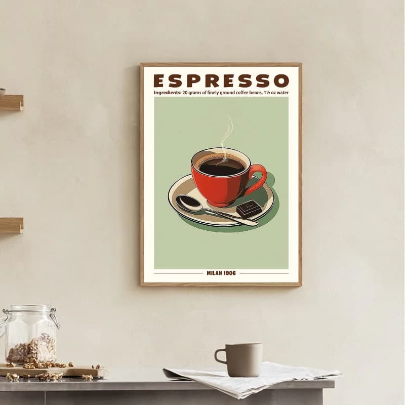 تابلو دکوری کافه طرح Espresso — تصویر ۲
