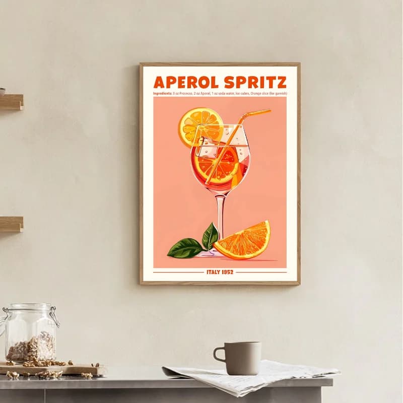 تابلو دکوری کافه طرح Aperol Spritz — تصویر ۲