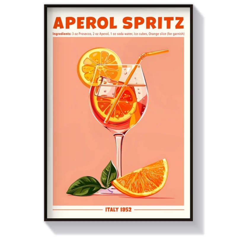 تابلو دکوری کافه طرح Aperol Spritz