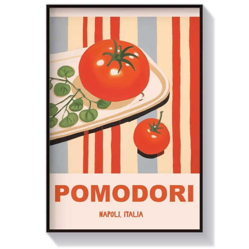 تابلو دکوری کافه طرح Pomodori