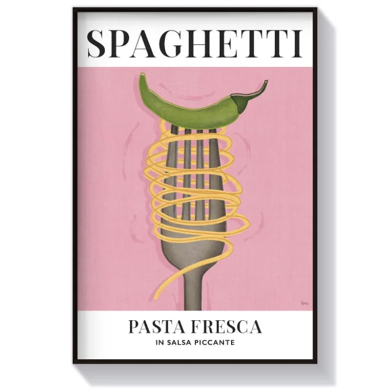تابلو دکوری کافه طرح Spaghetti