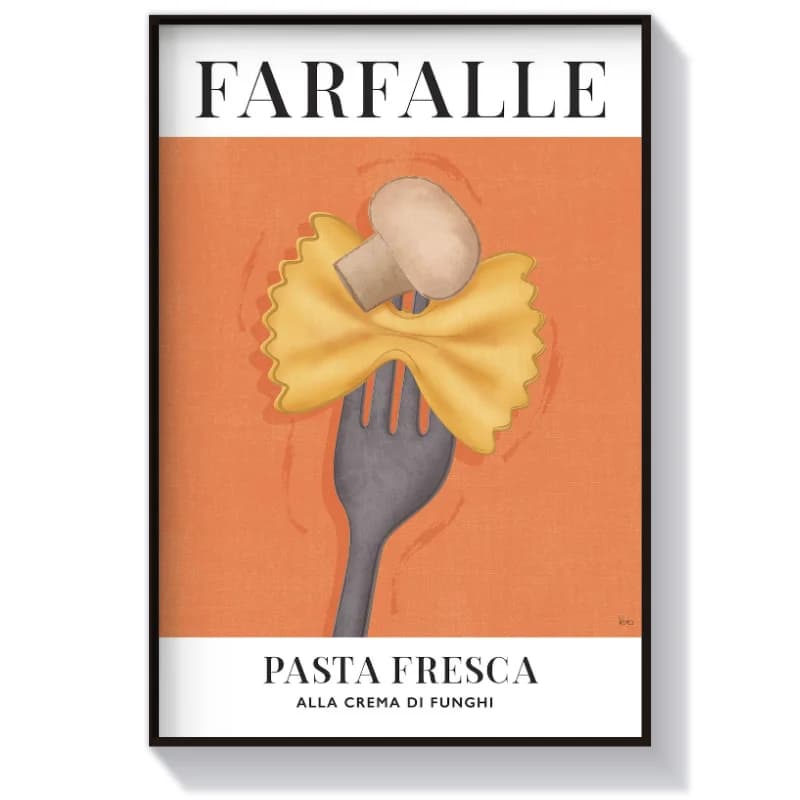 تابلو دکوری کافه طرح Farfalle