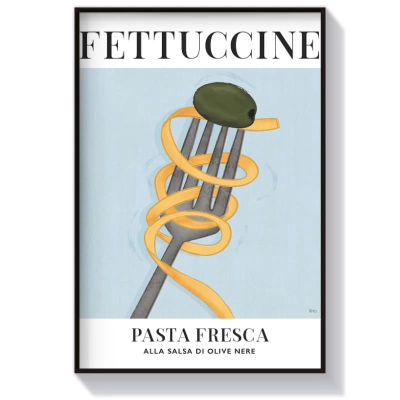 تابلو دکوری کافه طرح Fettuccine