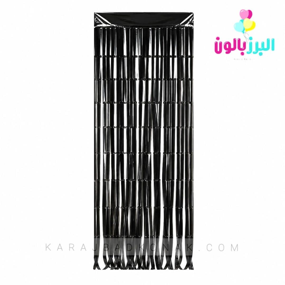 پرده متالایز رنگ مشکی