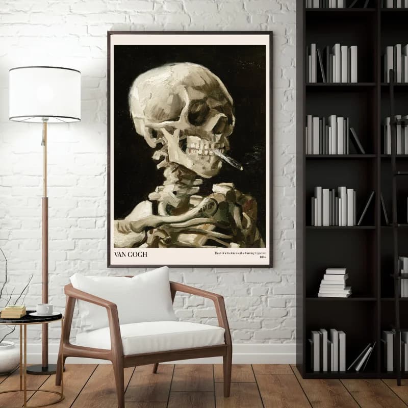 تابلو دکوراتیو Head of a Skeleton اثر ونگوگ — تصویر ۲