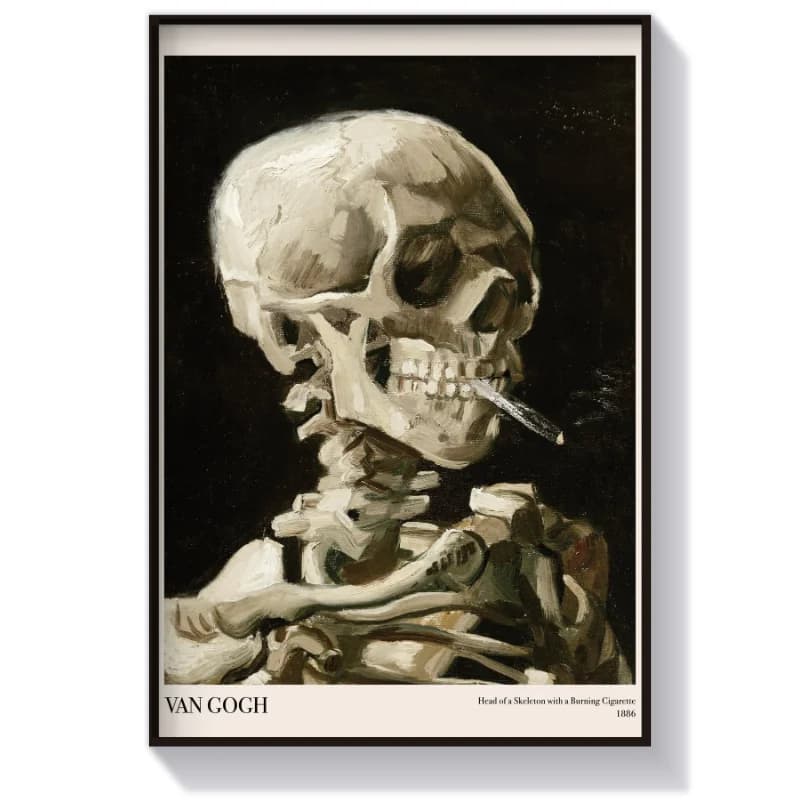 تابلو دکوراتیو Head of a Skeleton اثر ونگوگ