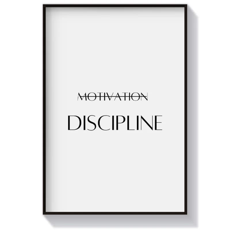 تابلو تایپوگرافی طرح Discipline