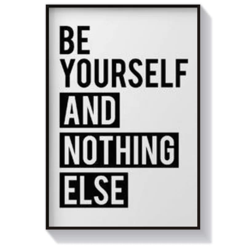 تابلو متن طرح Be Yourself