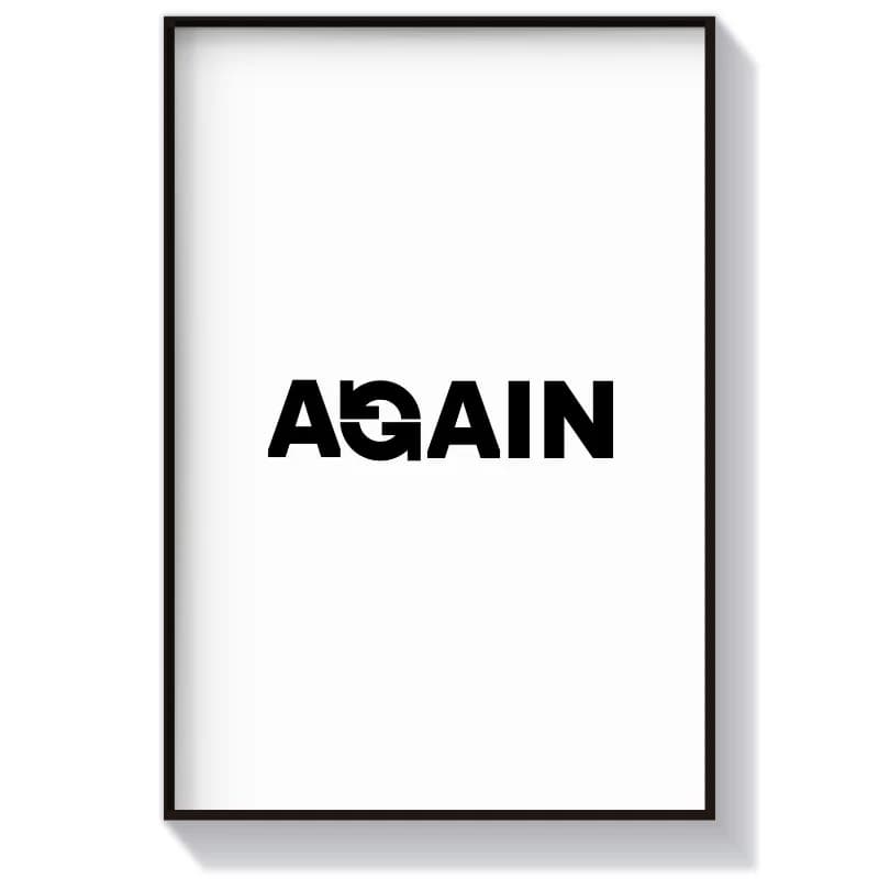 تابلو متن طرح Again