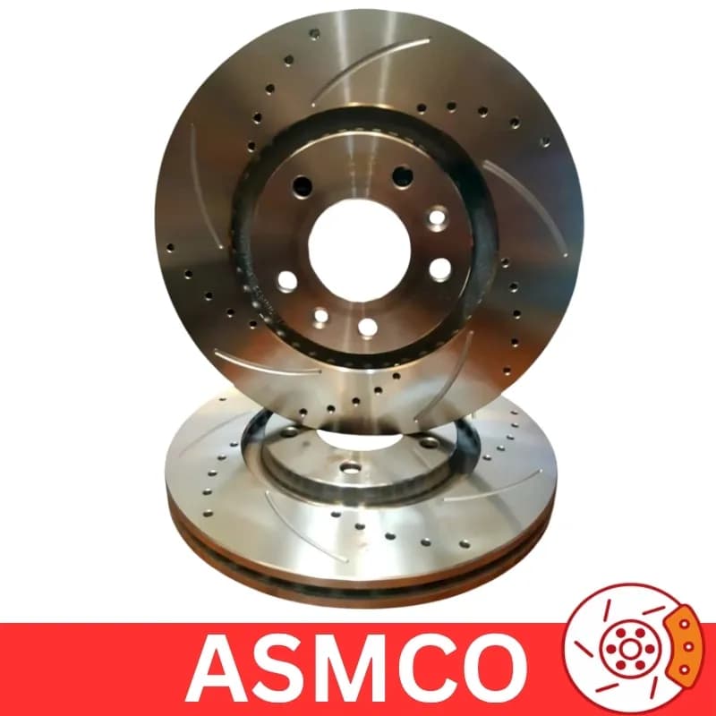 دیسک چرخ جلو نیسان پیکاپ سوراخ دار برند آسمکو ASMCO (2 عددی)