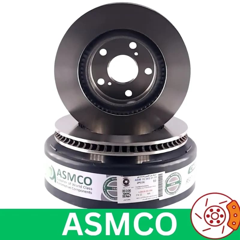 دیسک چرخ جلو لکسوس IS350 مدل 2008 تا 2011 برند آسمکو ASMCO (2 عددی)
