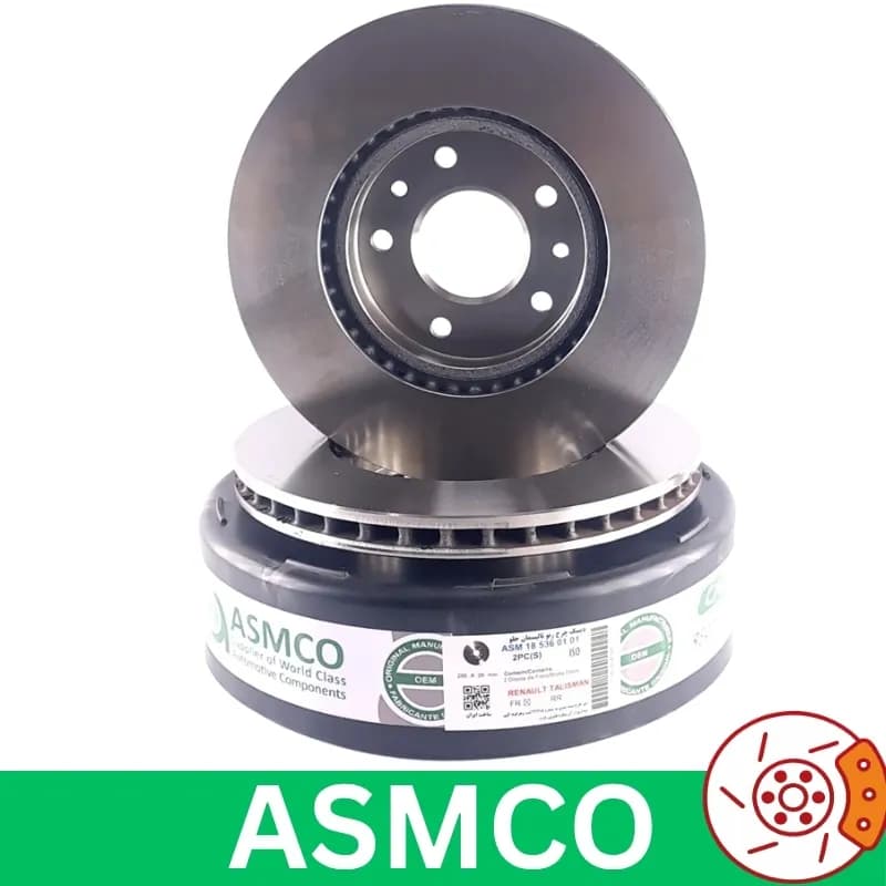دیسک چرخ جلو رنو تالیسمان برند آسمکو ASMCO (2 عددی)