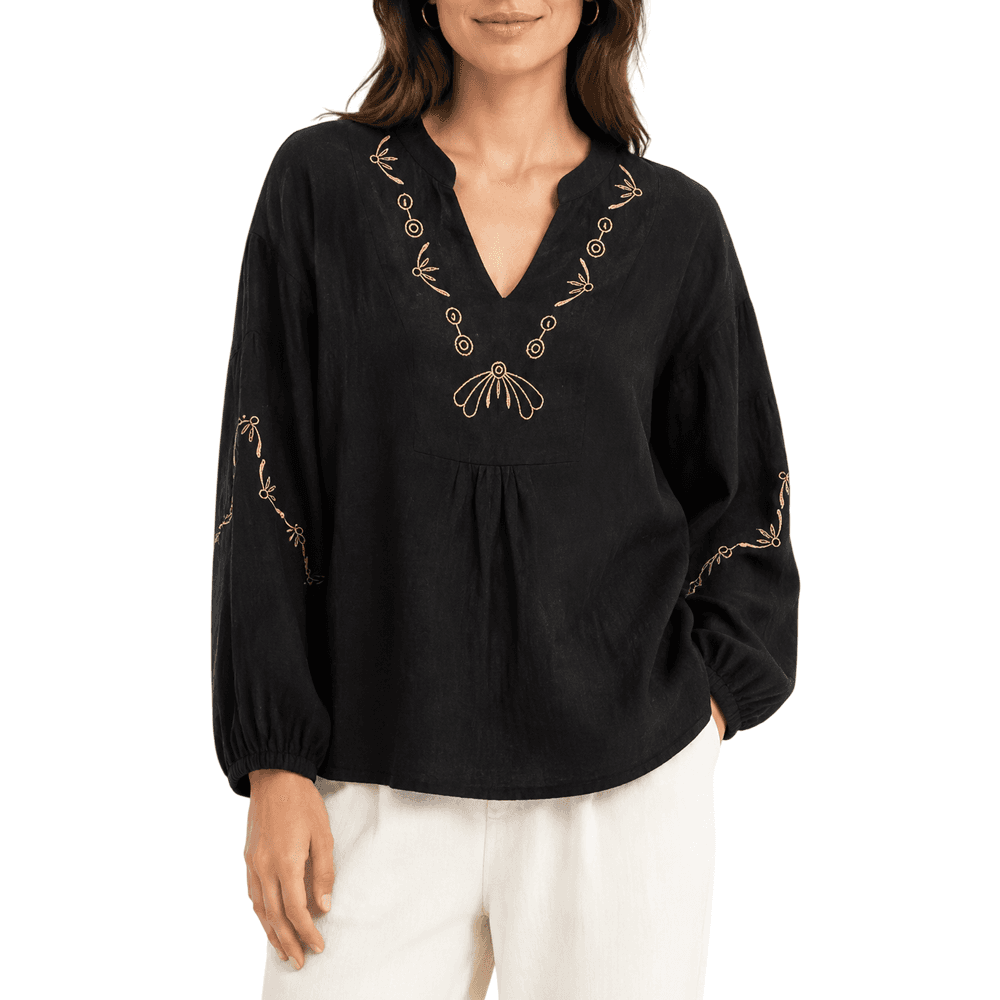 شومیز گلدوزی یقه هفت زنانه وینکلر Winkler کد W0614619BL — تصویر ۷