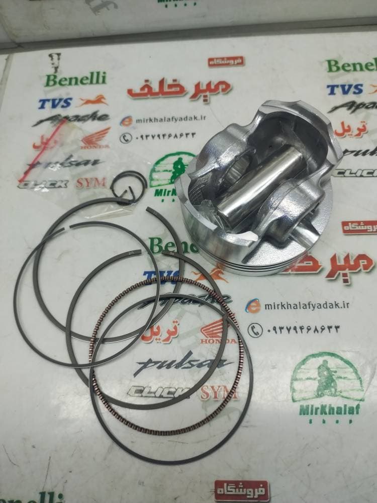 رینگ و پیستون (پستان) موتور طرح کلیک و یاماها طرح ایروکس 155 160 180 170 nvx چهار 4 سوپاپ (شماره 0/100) — تصویر ۲