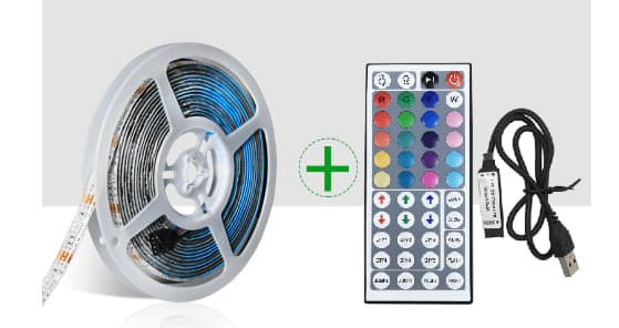 ریسه RGB LED یو‌اس‌بی ۵ ولت نور پس‌زمینه تلویزیون