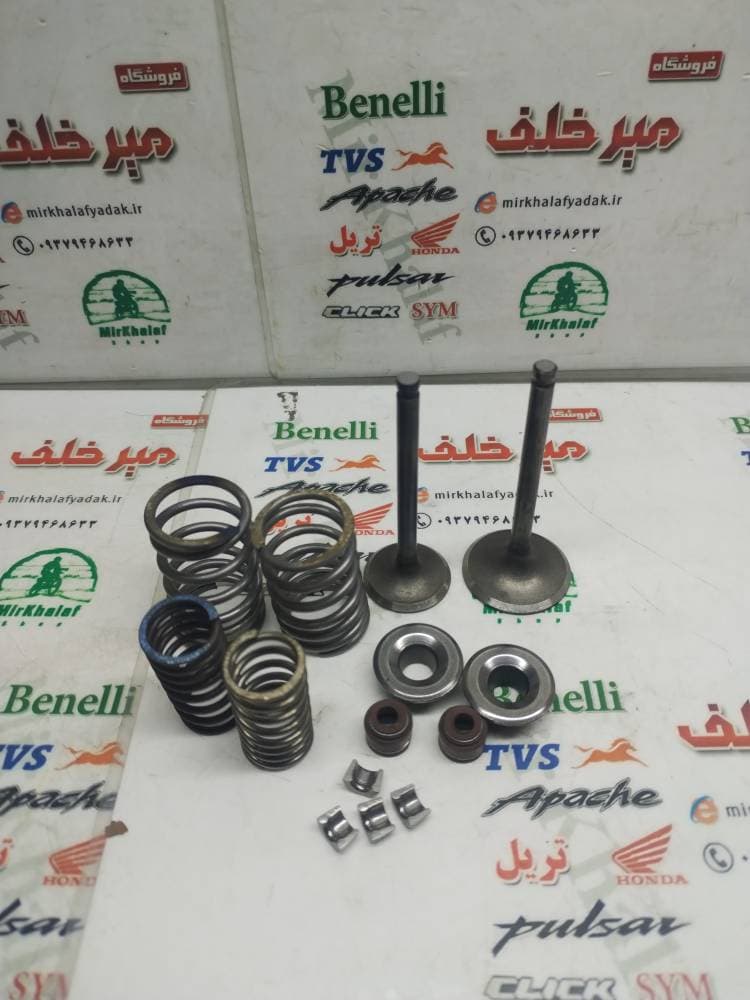 سوپاپ موتور کلیک و یاماها طرح ایروکس nvx همراه فنر و خار کامل
