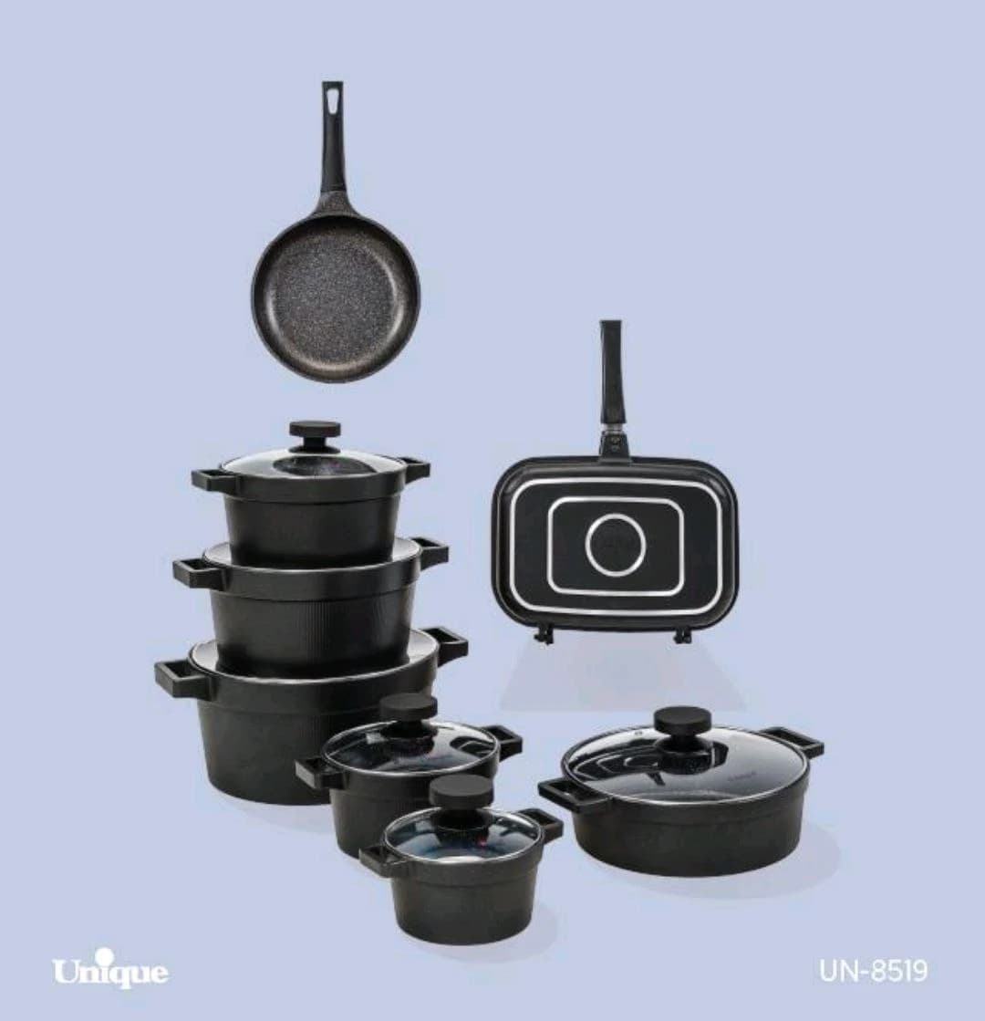 سرویس قابلمه 15پارچه مشکی دیاموند یونیک کد UN-8519 — تصویر ۲