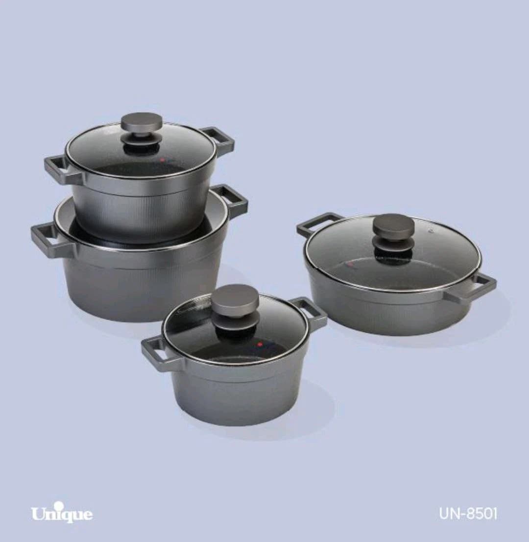 سرویس قابلمه 8پارچه طوسی دیاموند یونیک کد UN-8501