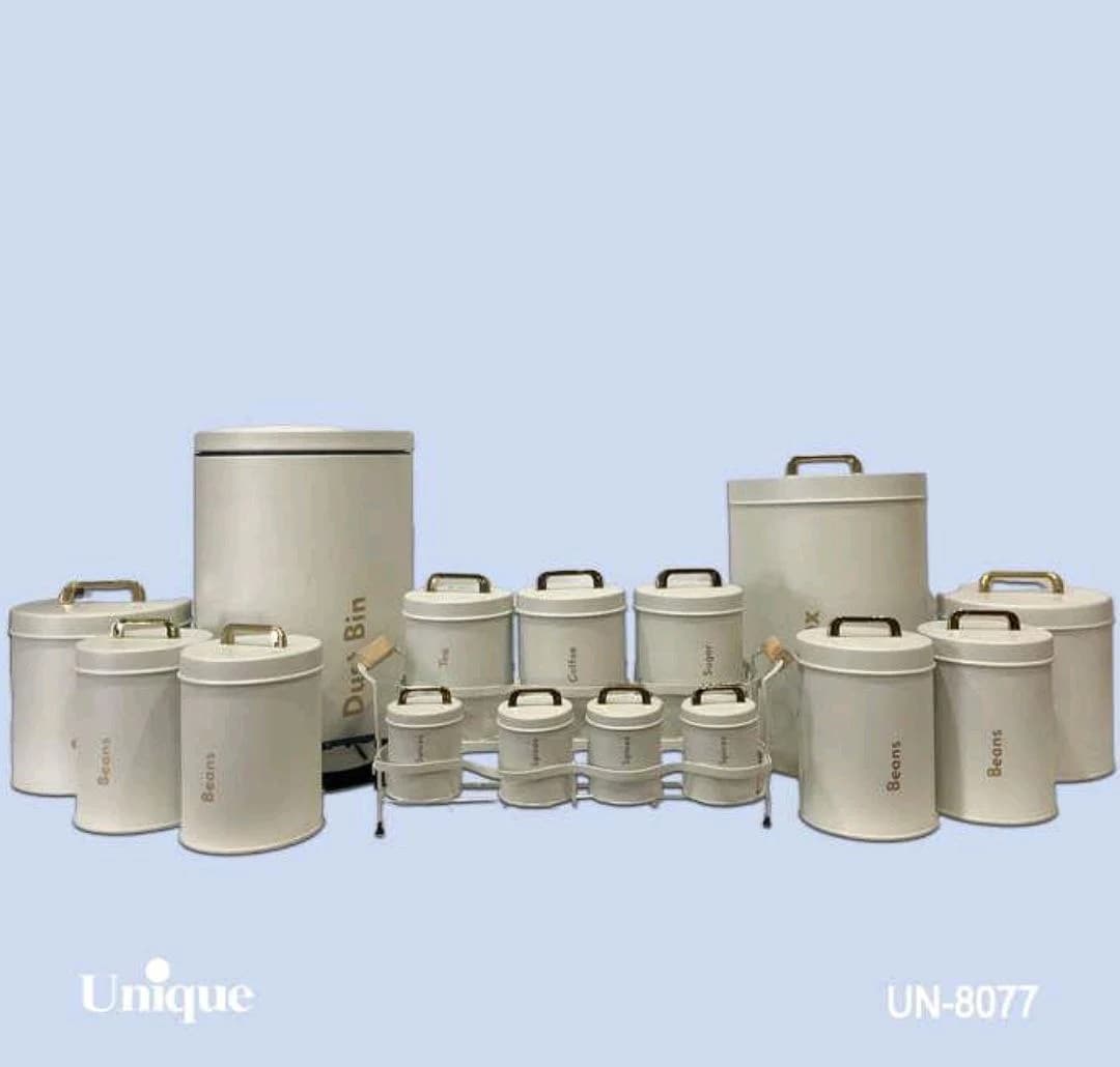 سرویس آشپزخانه 16 پارچه نباتی (کرم)درب فلزی یونیک کد UN-8077