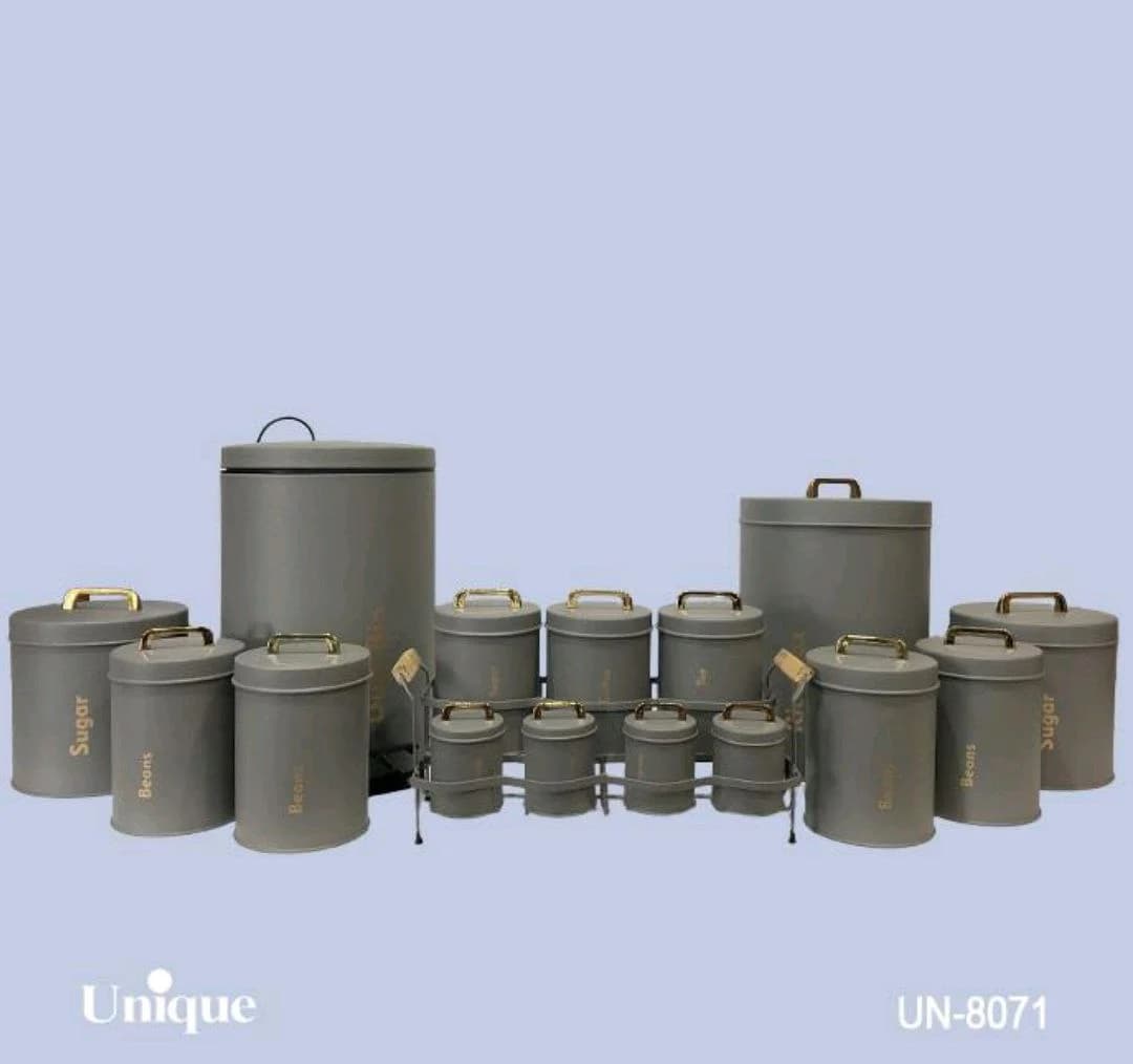 سرویس آشپزخانه 16 پارچه فیلی (طوسی )درب فلزی یونیک کد UN-8071