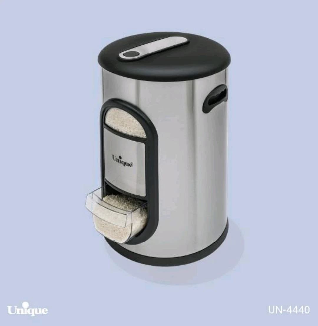 سطل برنج 10کیلویی پیمانه دار استیل یونیک کد UN-4440 — تصویر ۳