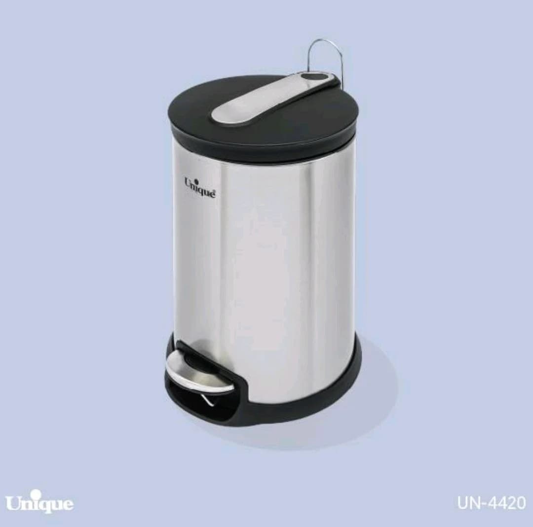 سطل زباله 12لیتر استیل با آرام بند یونیک کد UN-4420 — تصویر ۳