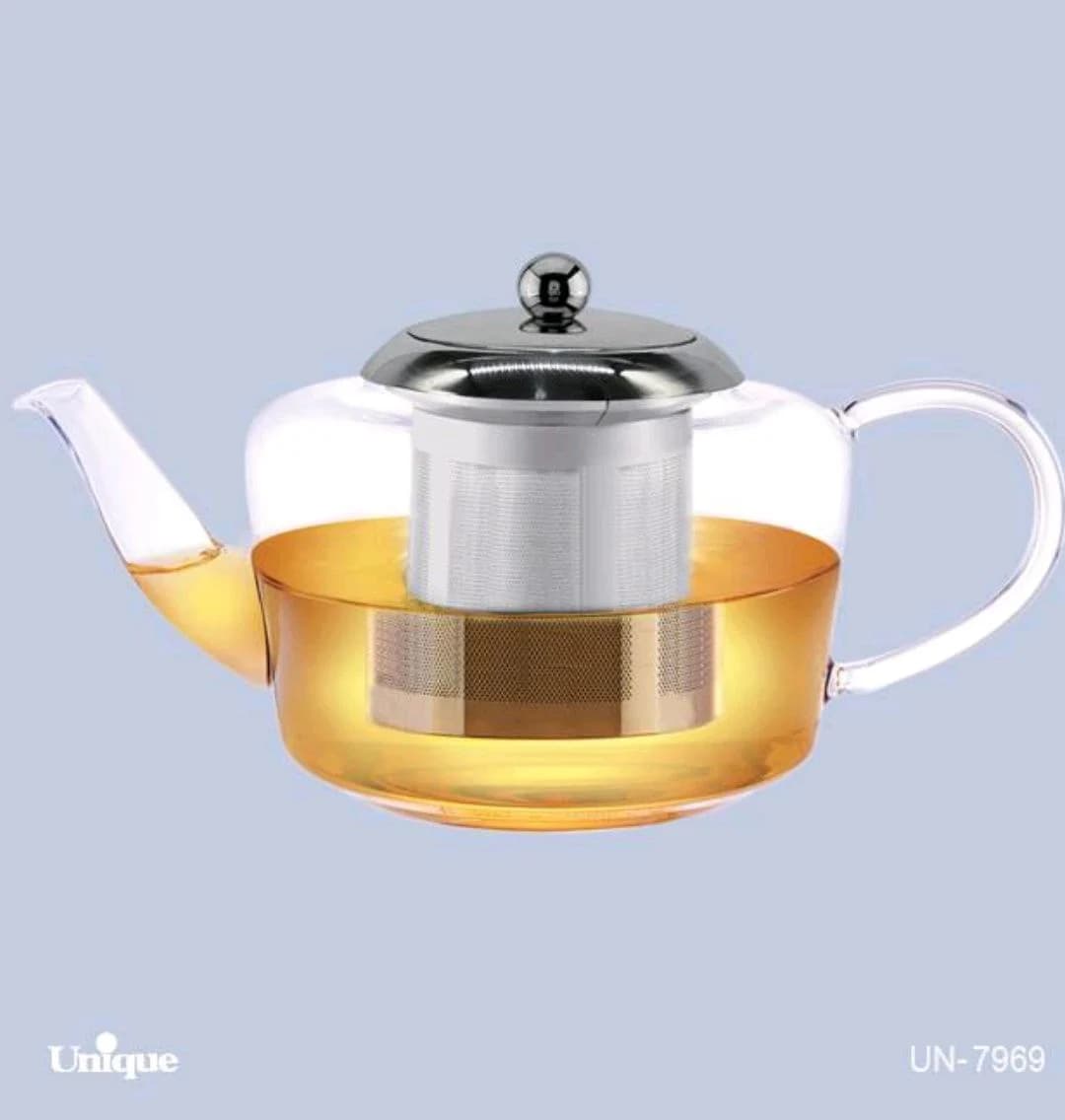 قوری پیرکس 1000میلی ضخامت 3میل درب بامبو یونیک کد UN-7969
