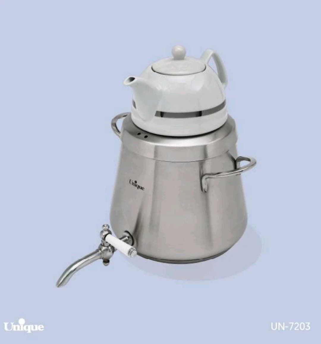 کتری و قوری 4لیتر استیل یونیک کد UN-7203