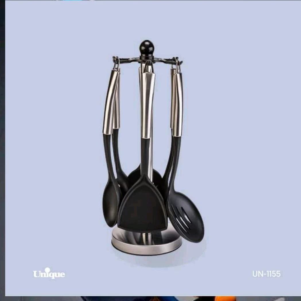 ست کفگیر و ملاقه دسته استیل یونیک کد UN-1155 — تصویر ۳