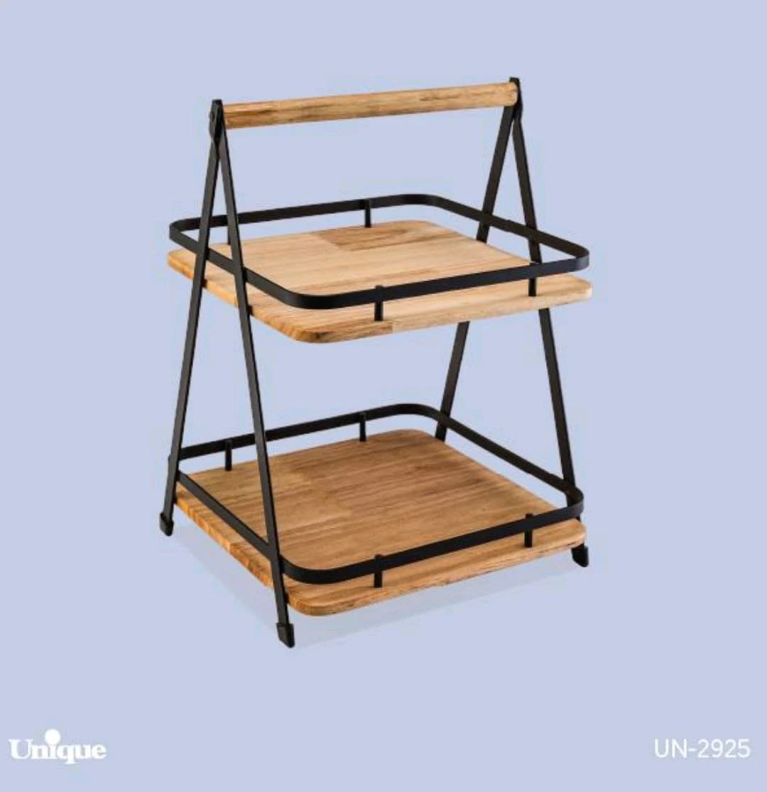 استند چوبی مربع 2طبقه یونیک کد UN-2925