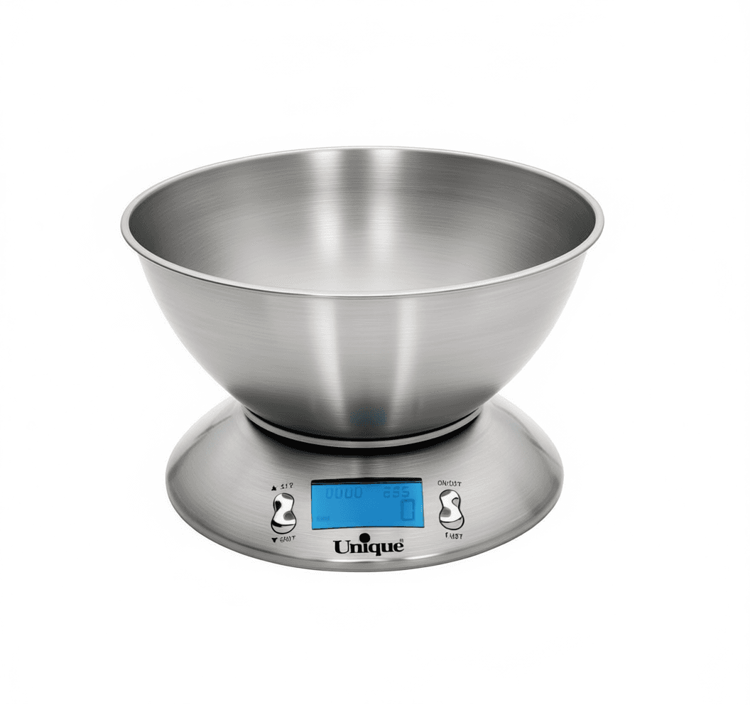 ترازوی آشپزخانه 5کیلویی کاسه دار استیل یونیک کد UN-6518 — تصویر ۲