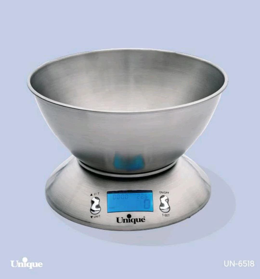 ترازوی آشپزخانه 5کیلویی کاسه دار استیل یونیک کد UN-6518