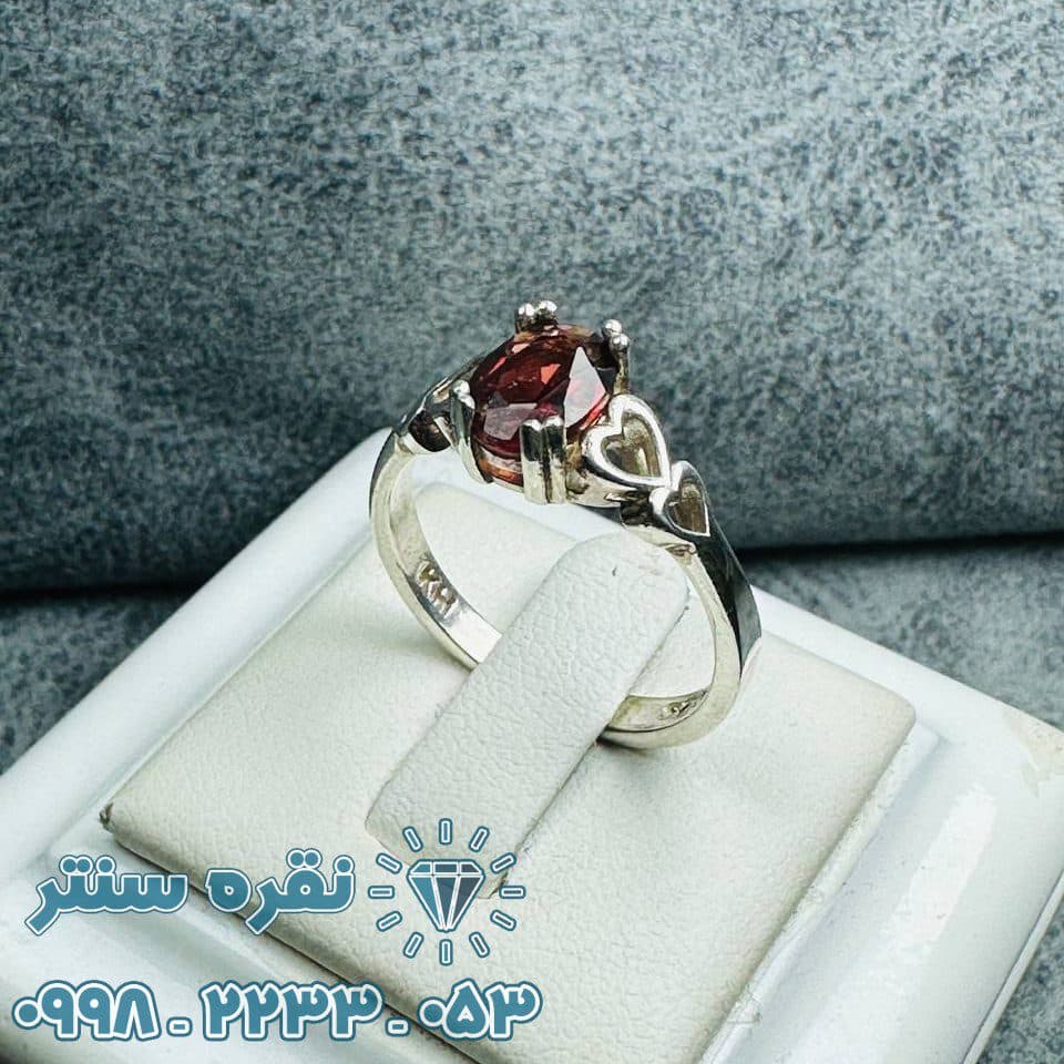 انگشتر یاقوت گارنت زنانه — تصویر ۳