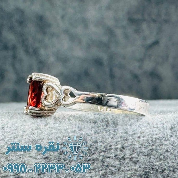 انگشتر یاقوت گارنت زنانه — تصویر ۲