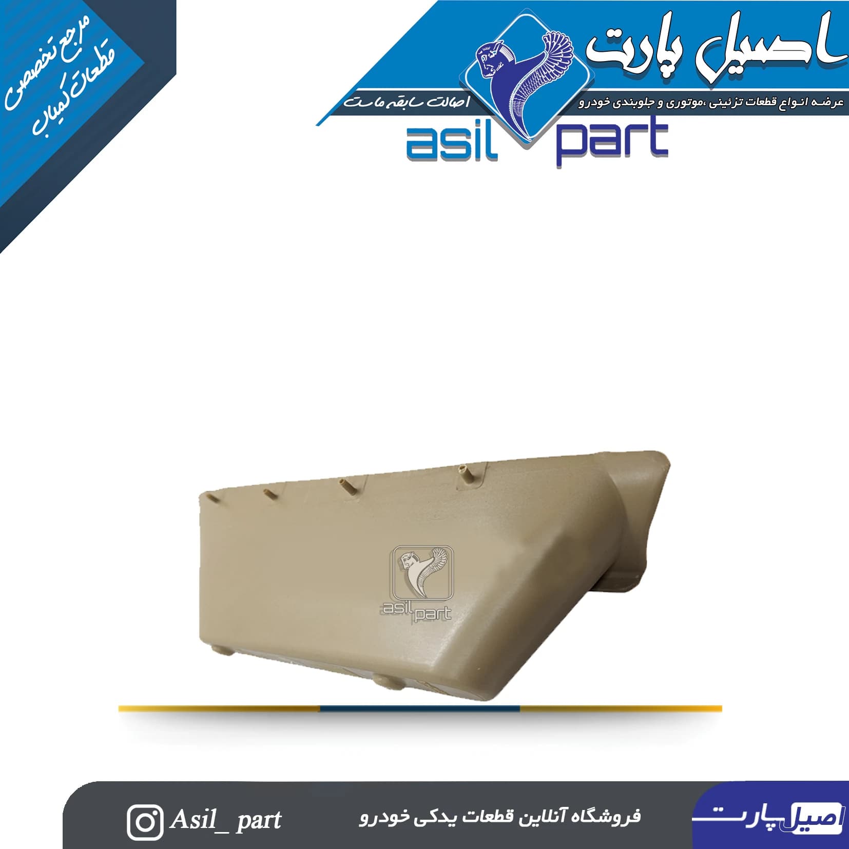 جاروزنامه ای(کیف رودری) بـژ روشن راست پژو پارس ری استایل کد 4775-اصیل پارت — تصویر ۲