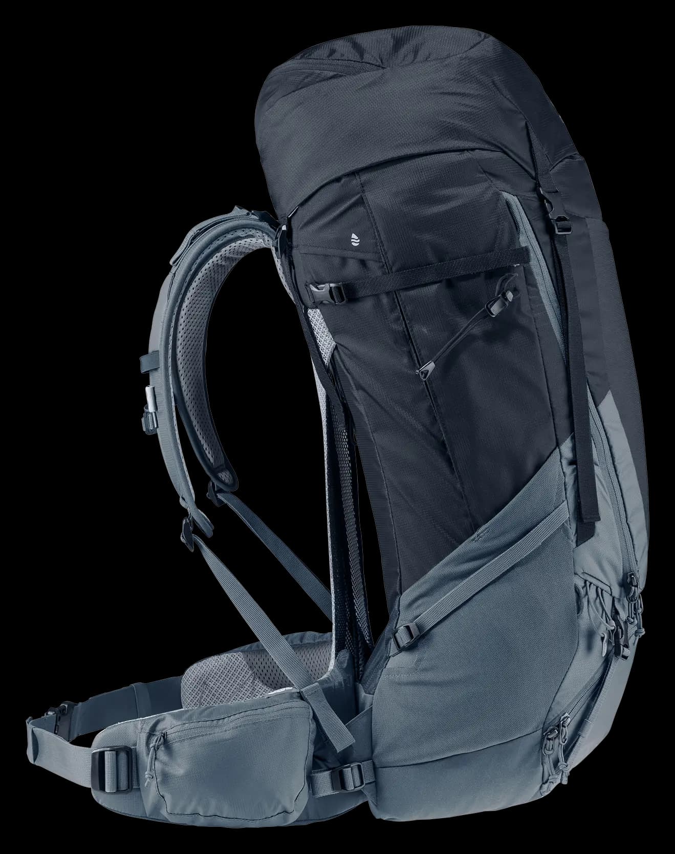 کوله پشتی دیوتر Deuter FUTURA AIR TREK 60+10 لیتری با سیستم ایر کامفورت، فریم آلومینیومی ارگونومیک، کاور بارانی و قابلیت حمل تبر یخ – ایده‌آل برای کوهنوردی و طبیعت‌گردی — تصویر ۷