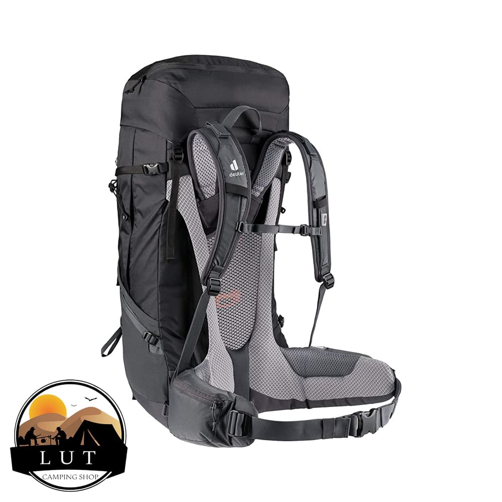 کوله پشتی دیوتر Deuter FUTURA AIR TREK 60+10 لیتری با سیستم ایر کامفورت، فریم آلومینیومی ارگونومیک، کاور بارانی و قابلیت حمل تبر یخ – ایده‌آل برای کوهنوردی و طبیعت‌گردی — تصویر ۶