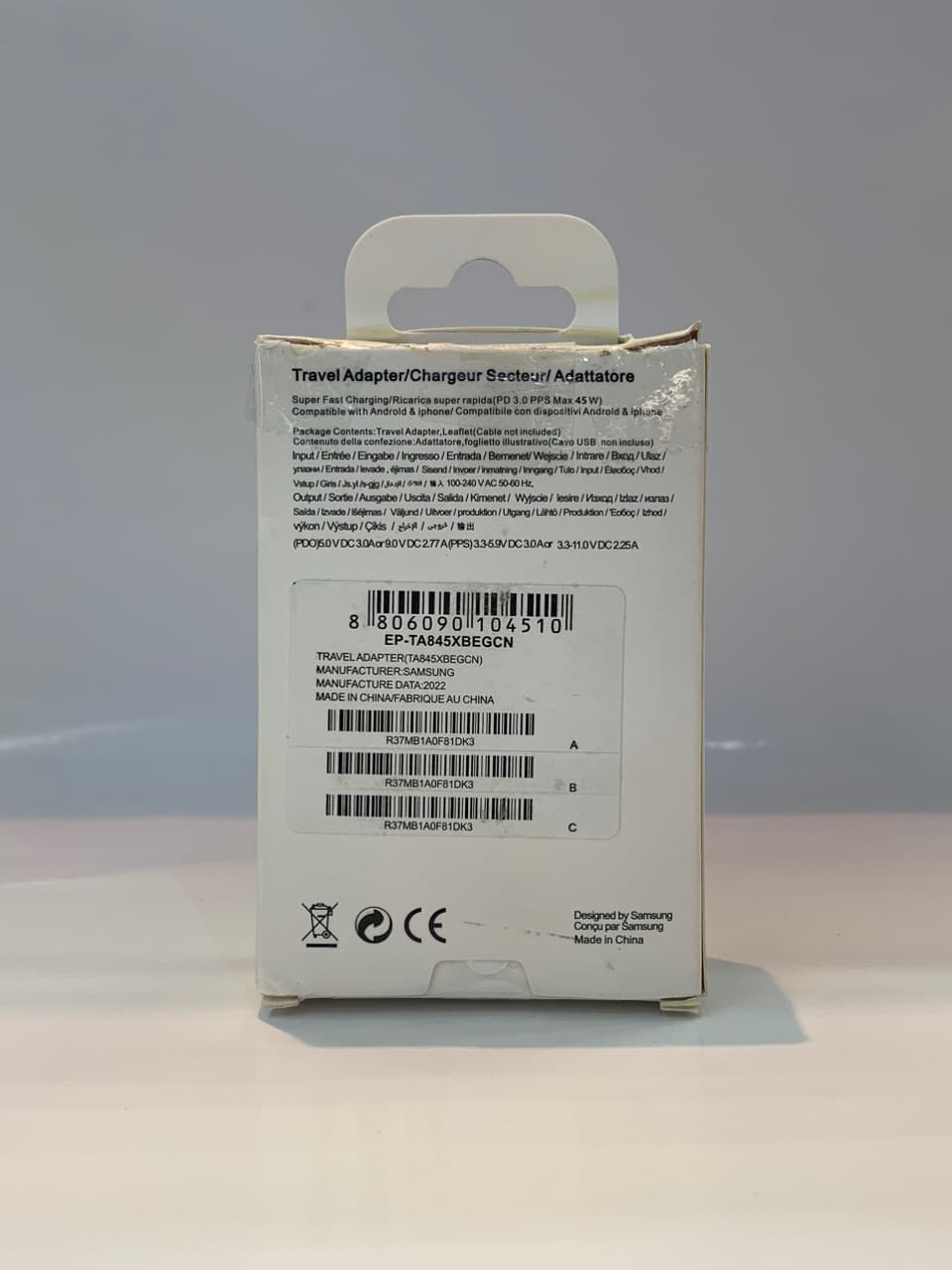 کله شارژ آداپتور 45W PD Adaptor USB-C SAMSUNG اویتنام اورجینال — تصویر ۲
