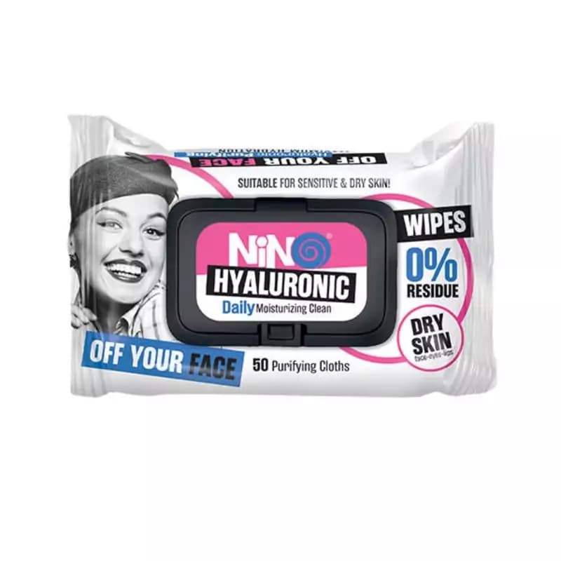 دستمال مرطوب نینو (Nino) مدل HYALURONIC بسته 50 عددی
