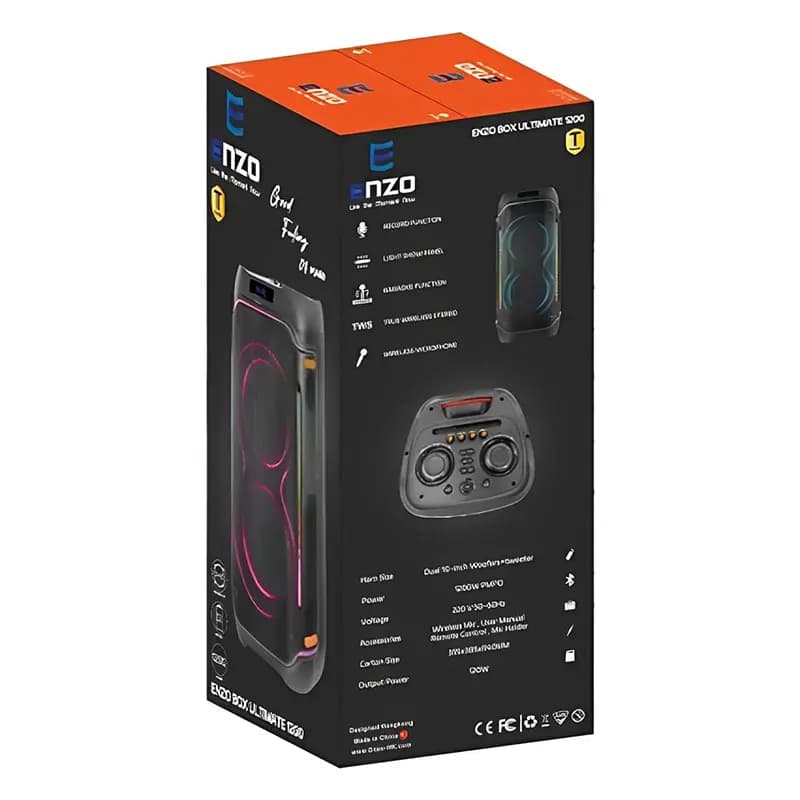 اسپیکر قابل حمل انزو مدل ENZO PARTY BOX 1200 — تصویر ۲