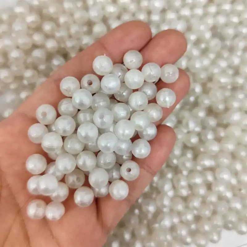 مهره رنگی ایرانی صدفی سایز 8میل(100گرمی) — تصویر ۲