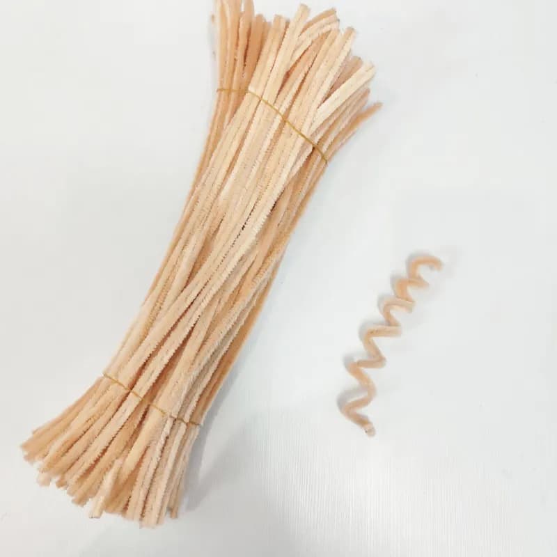پیپ پاک کن مخملی رنگ کرم (۱۰۰عددی)