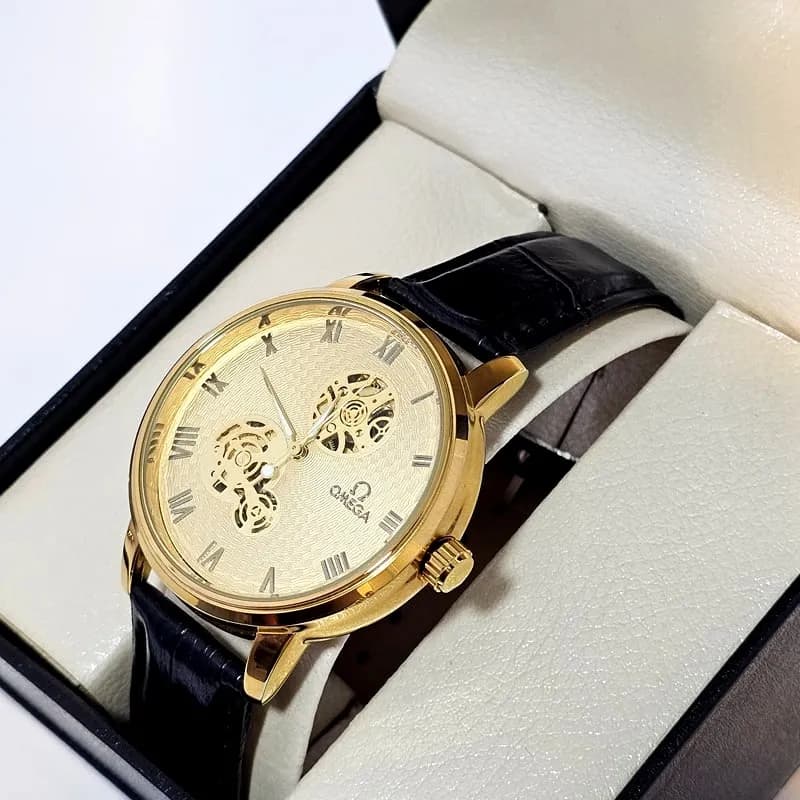 ساعت مردانه امگا بند چرم اتوماتیک – 108501